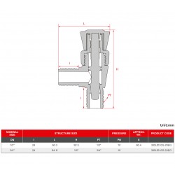 Açılı Vana ( Angle Valve ) - Gri - 1/2 Upvc